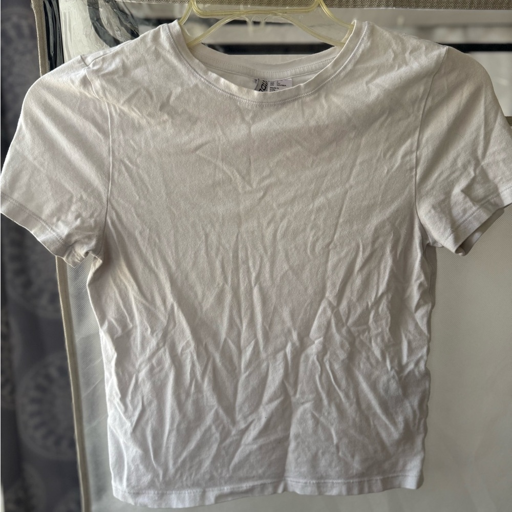 Divided White Crop Top